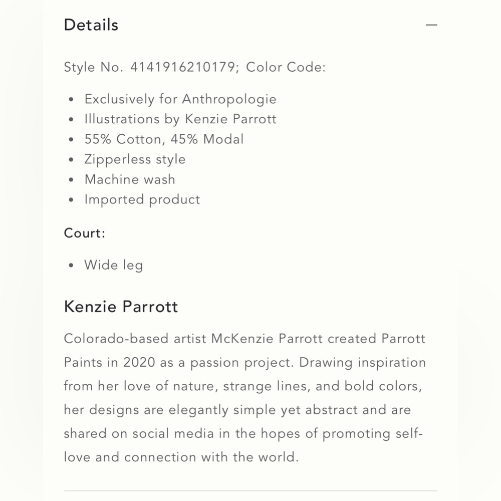 Kenzie Parrott for Anthropologie Graphic Pajama Bottoms - Picture 10 of 10